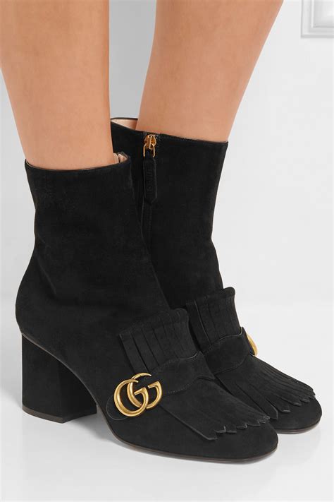 gucci ankle boots looks like foot|Gucci ankle boots suede.